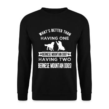 Cadeau de chien de montagne bernois pour le propriétaire - Sweat-shirt Unisexe - noir - Devant - Alina (178cm) & Michal (187cm)