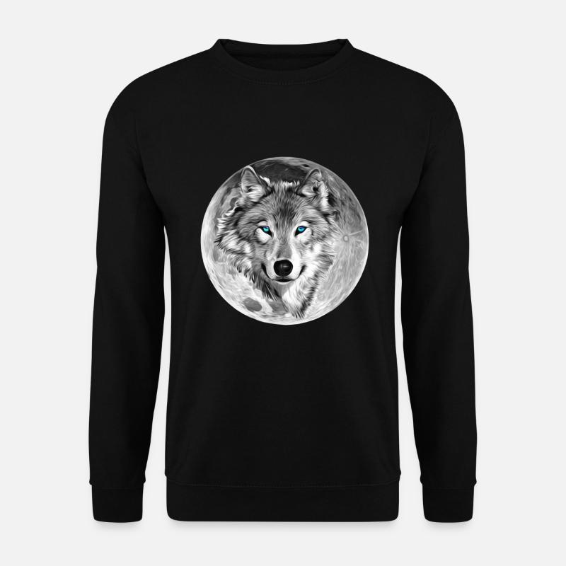 Wolf - Unisex Pullover - Schwarz