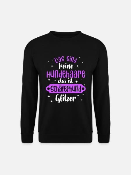 Deutscher Schäferhund Glitzer - Unisex Pullover - Schwarz