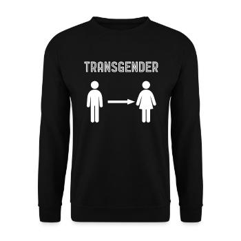 Transgender - Unisex Sweatshirt - black - Front - Alina (178cm) & Michal (187cm)