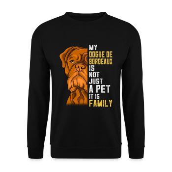 Bordeaux mastiff dog family gift - Unisex Sweatshirt - black - Front - Alina (178cm) & Michal (187cm)