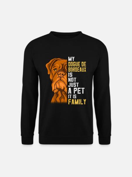 Cadeau de famille pour chien Dogue de Bordeaux - Sweat-shirt Unisexe - noir