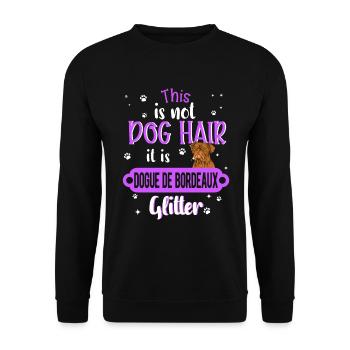 Bordeaux mastiff dog gift glitter - Unisex Sweatshirt - black - Front - Alina (178cm) & Michal (187cm)