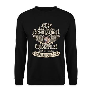 Australian Cattle Dog Lustige Geschenkidee - Unisex Pullover - Schwarz - Vorne - Alina (178cm) & Michal (187cm)