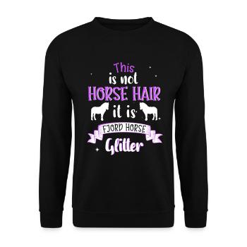 Fjordpferd Glitzer Norweger Geschenk Reiterin - Unisex Pullover - Schwarz - Vorne - Alina (178cm) & Michal (187cm)
