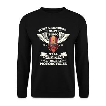 Grandpa grandpa - Unisex Sweatshirt - black - Front - Alina (178cm) & Michal (187cm)