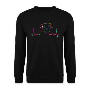 Cadeau coloré d'ECG de border terrier - Sweat-shirt Unisexe - noir - Devant - Alina (178cm) & Michal (187cm)