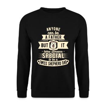 Schweizer Schäferhund Besitzer Geschenk - Unisex Pullover - Schwarz - Vorne - Alina (178cm) & Michal (187cm)