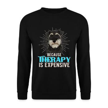 Zwergschnauzer Geschenk - Unisex Pullover - Schwarz - Vorne - Alina (178cm) & Michal (187cm)