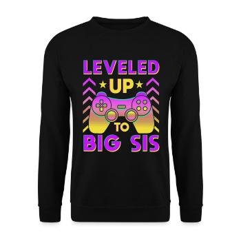 Ich werde grosse Schwester - Unisex Pullover - Schwarz - Vorne - Alina (178cm) & Michal (187cm)