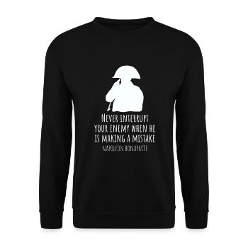 Napoleon Bonaparte saying - Unisex Sweatshirt - black - Front - Alina (178cm) & Michal (187cm)