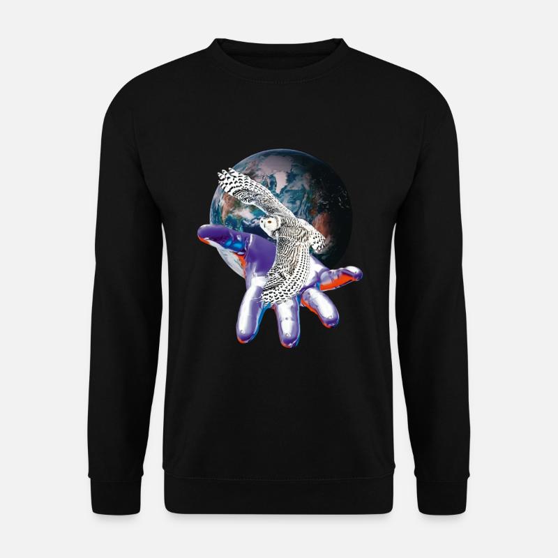 Eule - Unisex Pullover - Schwarz