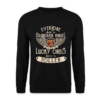 Nova Scotia Duck Tolling Retriever dog - Unisex Sweatshirt - black - Front - Alina (178cm) & Michal (187cm)