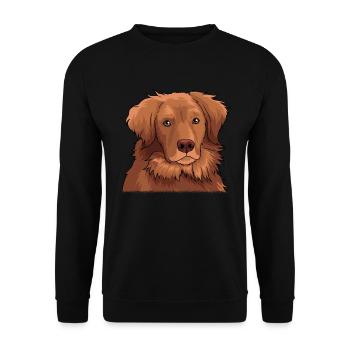 Nova Scotia Duck Tolling Retriever dog - Unisex Sweatshirt - black - Front - Alina (178cm) & Michal (187cm)
