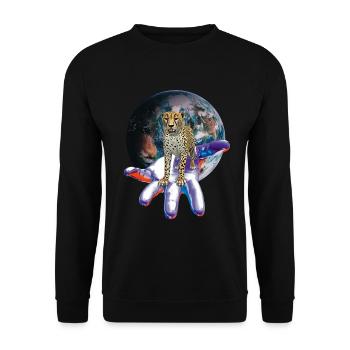 Guépard - Sweat-shirt Unisexe - noir - Devant - Alina (178cm) & Michal (187cm)
