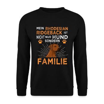 Rhodesian Ridgeback - Unisex Pullover - Schwarz - Vorne - Alina (178cm) & Michal (187cm)
