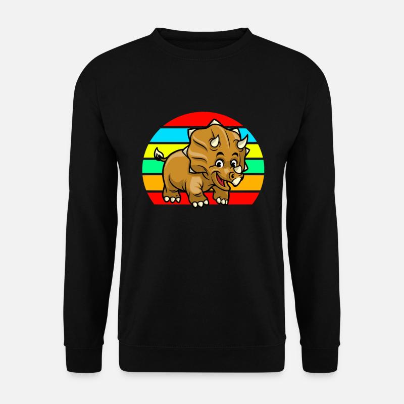 Triceratops Sonnenuntergang - Unisex Pullover - Schwarz