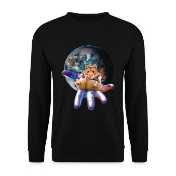 Hamster - Unisex Pullover - Schwarz - Vorne - Alina (178cm) & Michal (187cm)