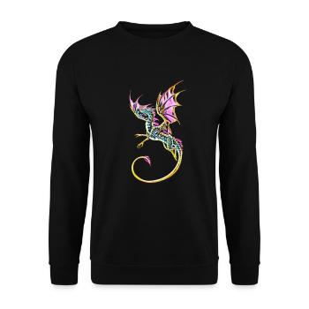 Dragon - Unisex Sweatshirt - black - Front - Alina (178cm) & Michal (187cm)