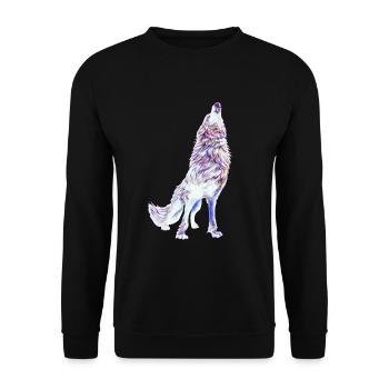 Wolf - Sweat-shirt Unisexe - noir - Devant - Alina (178cm) & Michal (187cm)