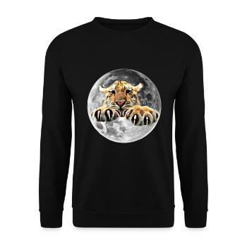 Tiger - Unisex Sweatshirt - black - Front - Alina (178cm) & Michal (187cm)