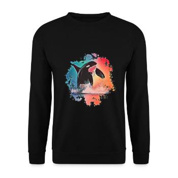 Orca - Unisex Pullover - Schwarz - Vorne - Alina (178cm) & Michal (187cm)