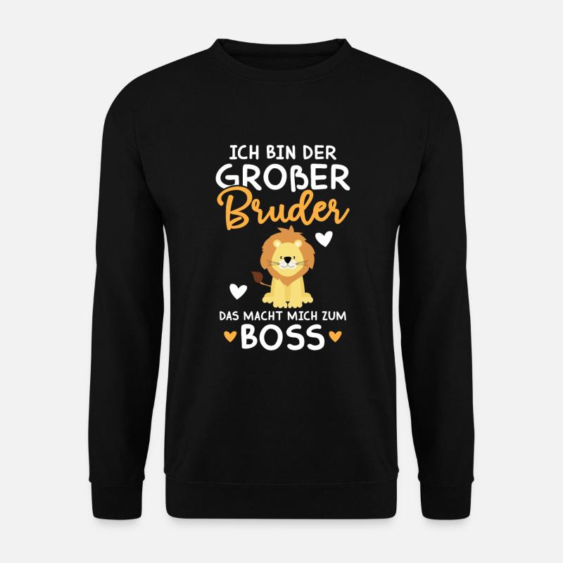 Großer Bruder Ich Bin Der Boss - Löwe - Unisex Pullover - Schwarz
