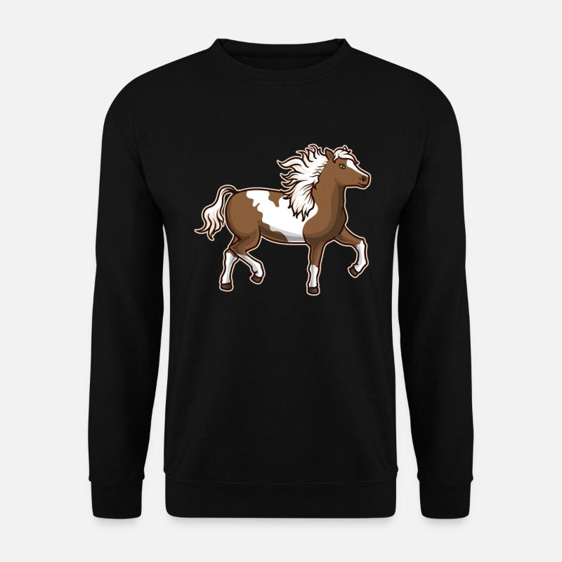 Schecke Pinto Pferd Geschenkidee - Unisex Pullover - Schwarz