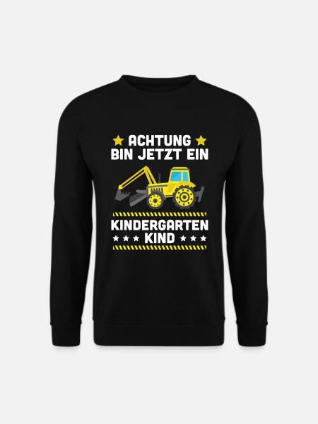 Ich Bin Jetzt Ein Kindergartenkind Bagger - Unisex Pullover - Schwarz