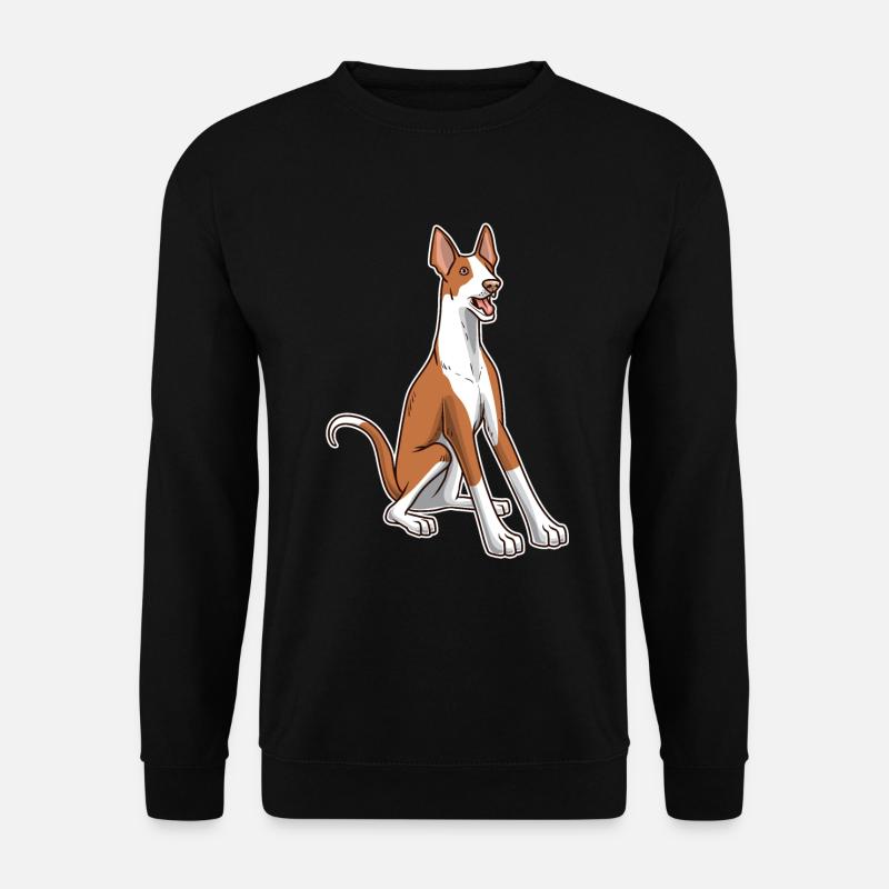 Podenco Hund Geschenkidee - Unisex Pullover - Schwarz
