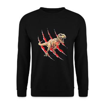 Tyrannosaurus Rex - Unisex Pullover - Schwarz - Vorne - Alina (178cm) & Michal (187cm)