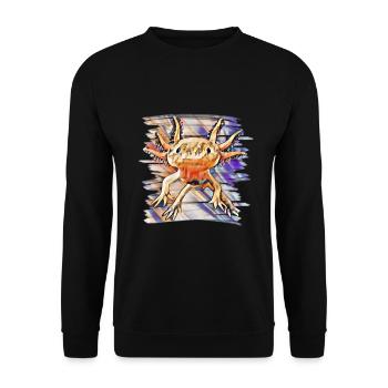Axolotl - Sweat-shirt Unisexe - noir - Devant - Alina (178cm) & Michal (187cm)