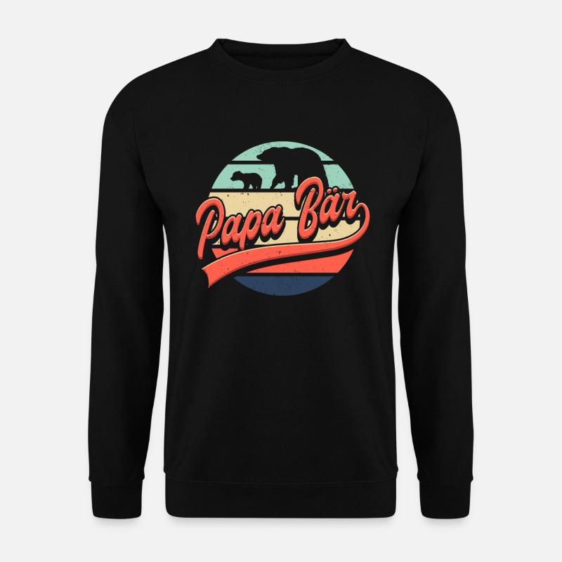Papa Bär Vatertag Geschenk - Unisex Pullover - Schwarz