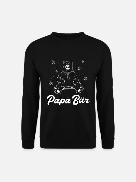 Papa Bär Geschenkidee - Unisex Pullover - Schwarz