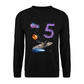 5ème anniversaire - Sweat-shirt Unisexe - noir - Devant - Alina (178cm) & Michal (187cm)