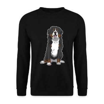 Berner Sennenhund Geschenk - Sweat-shirt Unisexe - noir - Devant - Alina (178cm) & Michal (187cm)