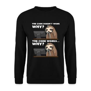 Computer scientist programmer computer funny - Unisex Sweatshirt - black - Front - Alina (178cm) & Michal (187cm)