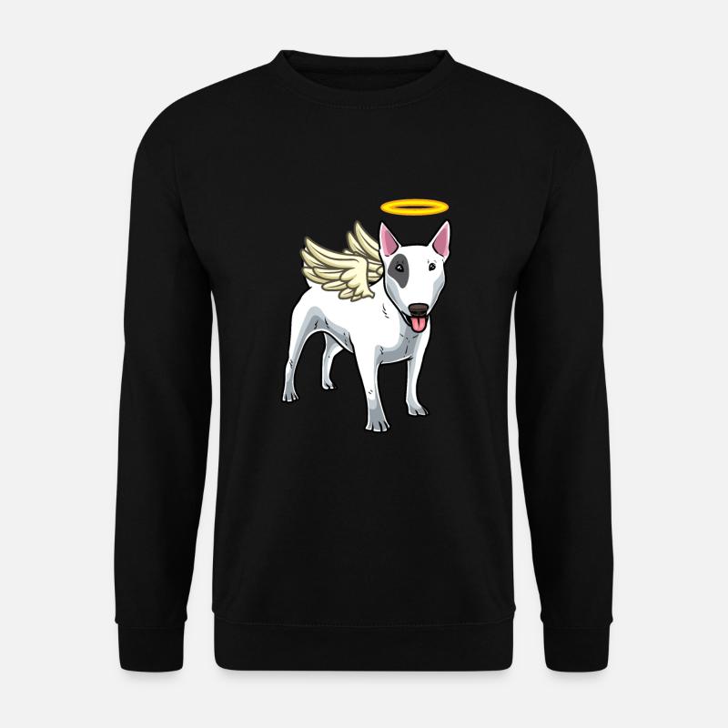 Miniature Bullterrier Mit Engelsflügeln - Unisex Pullover - Schwarz