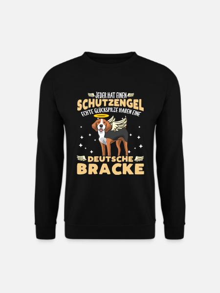 Deutsche Bracke Hund mit Spruch - Unisex Pullover - Schwarz