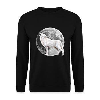 Wolf - Sweat-shirt Unisexe - noir - Devant - Alina (178cm) & Michal (187cm)