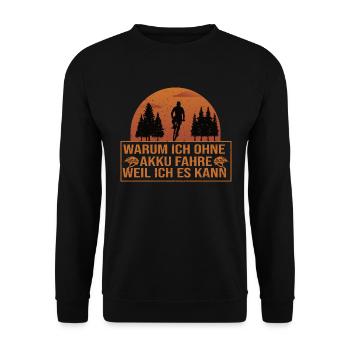 Fahrrad Rad Radfahren Fahrradfahrer Vintage - Unisex Pullover - Schwarz - Vorne - Alina (178cm) & Michal (187cm)