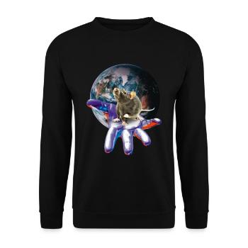 Ratte - Unisex Pullover - Schwarz - Vorne - Alina (178cm) & Michal (187cm)