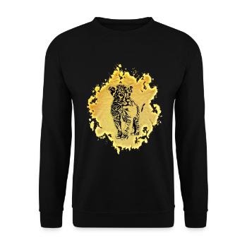 Lion Baby - Unisex Sweatshirt - black - Front - Alina (178cm) & Michal (187cm)