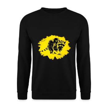 Rat de lavage - Sweat-shirt Unisexe - noir - Devant - Alina (178cm) & Michal (187cm)