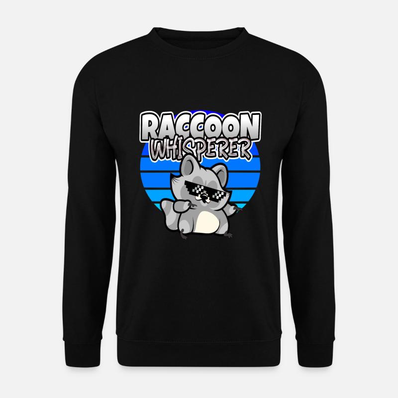 raccoon whisperer - Unisex Pullover - Schwarz