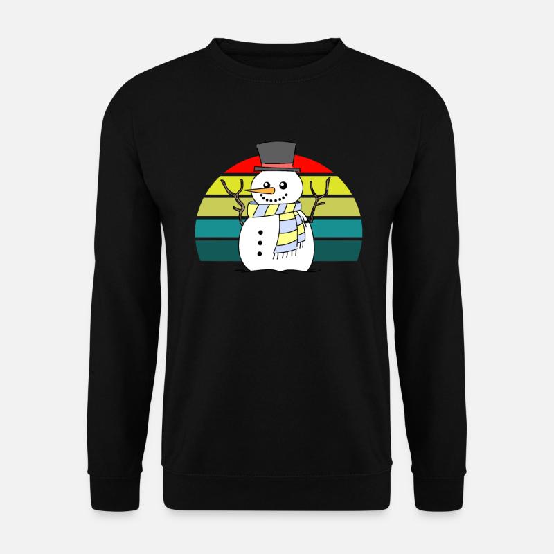Snowman Sunset - Unisex Sweatshirt - black