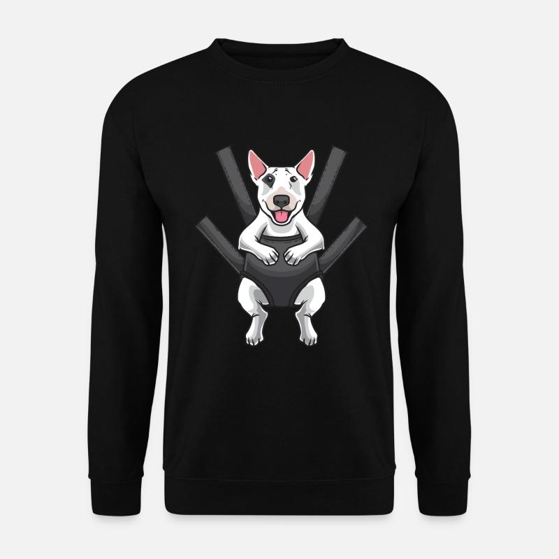Miniature Bullterrier in Tragetasche - Unisex Pullover - Schwarz