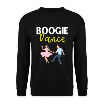 Boogie Woogie Dancer Dancing Paartanz Vintage - Unisex Pullover - Schwarz - Vorne - Alina (178cm) & Michal (187cm)