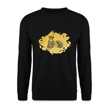 cheetah - Unisex Sweatshirt - black - Front - Alina (178cm) & Michal (187cm)