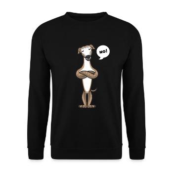 Stur Galgo Español chien drôle - Sweat-shirt Unisexe - noir - Devant - Alina (178cm) & Michal (187cm)